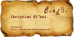 Christian Ábel névjegykártya